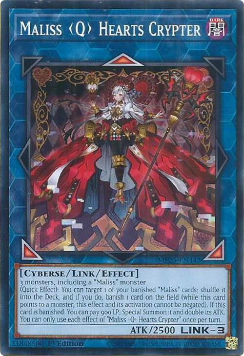 YuGiOh Cards 2025 Mega-Pack Maliss Q Hearts Crypter MP25-EN442 Common