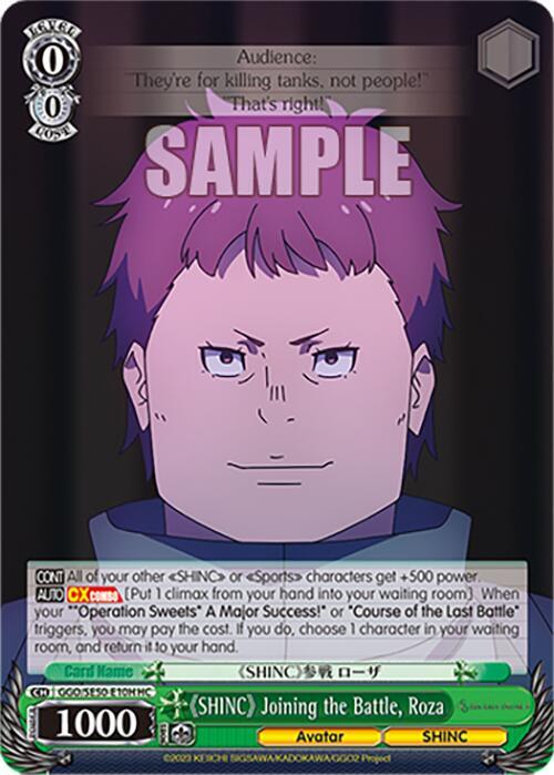 Weiss Schwarz SAO Alternative–Gun Gale Online–2 Premium Booster "SHINC" Joining the Battle, Roza (HC) GGO/SE50-E10H HC Holo Common Near Mint