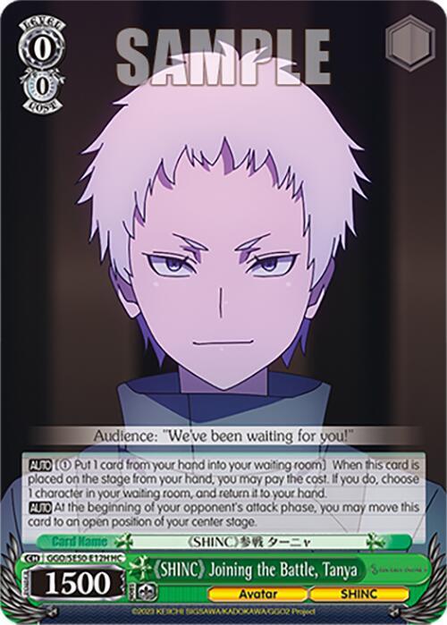 Weiss Schwarz SAO Alternative–Gun Gale Online–2 Premium Booster "SHINC" Joining the Battle, Tanya (HC) GGO/SE50-E12H HC Holo Common Near Mint