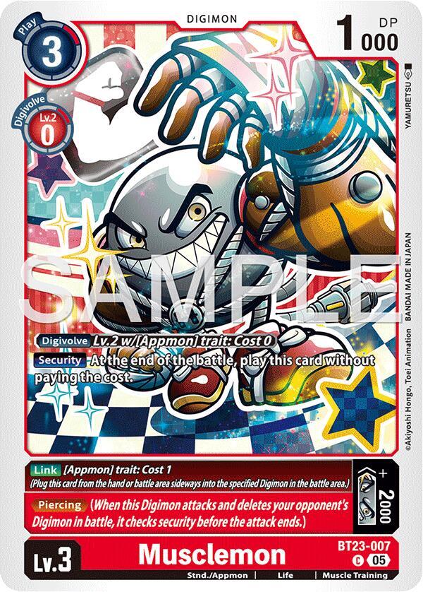 Digimon TCG Hackers' Slumber Musclemon BT23-007 C Common