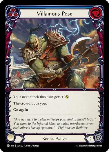 Flesh and Blood TCG Super Slam Villainous Pose (Blue) SUP122 Common