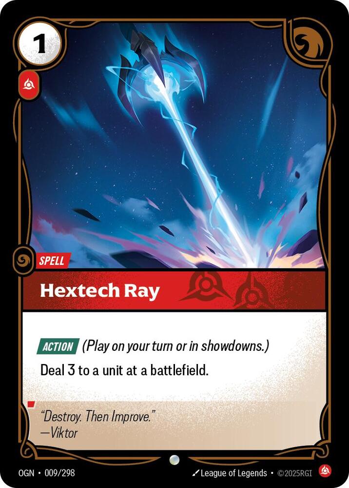 Riftbound: League of Legends Trading Card Game Origins Hextech Ray #009 Common Near Mint