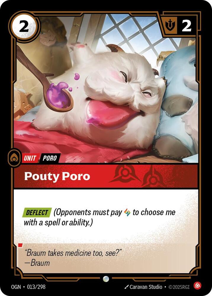 Riftbound: League of Legends Trading Card Game Origins Pouty Poro #013 Common Near Mint