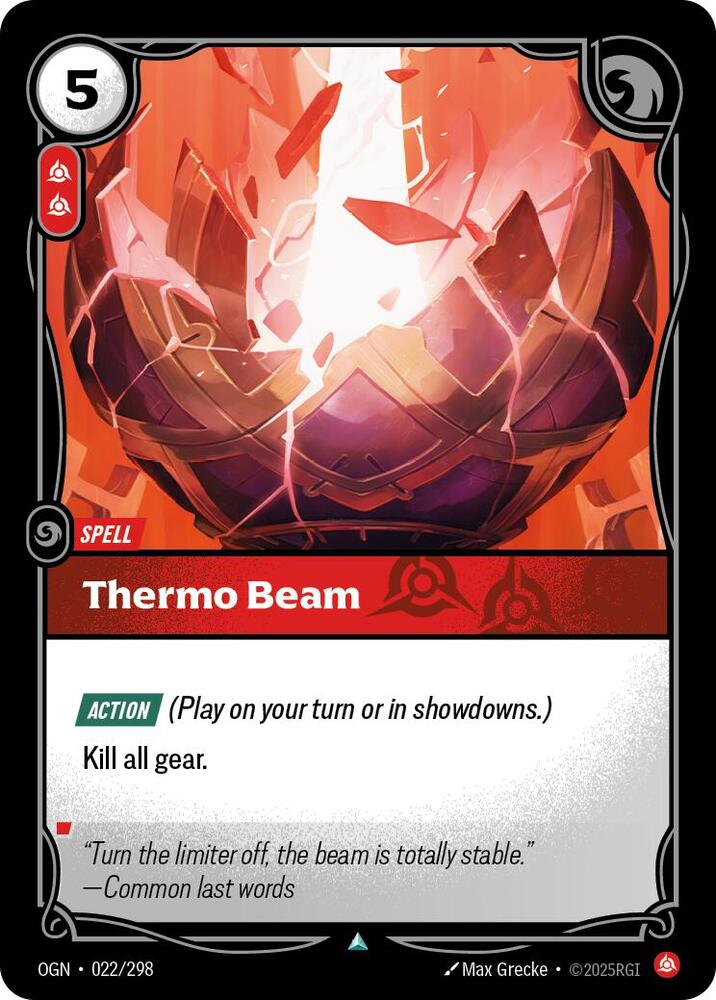 Riftbound: League of Legends Trading Card Game Origins Thermo Beam 022/298 Uncommon