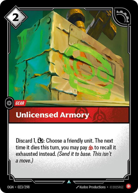 Riftbound: League of Legends Trading Card Game Origins Unlicensed Armory 023/298 Uncommon