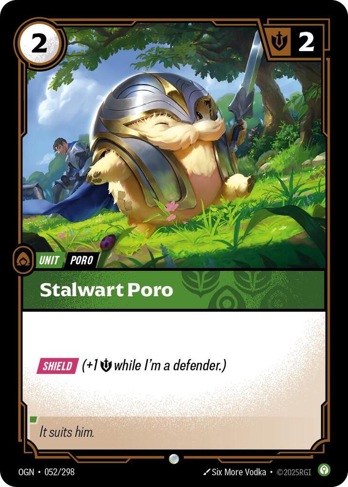 Riftbound: League of Legends Trading Card Game Origins Stalwart Poro #052 Common Near Mint