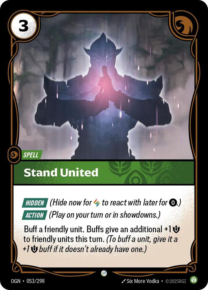 Riftbound: League of Legends Trading Card Game Origins Stand United #053 Common Near Mint Foil