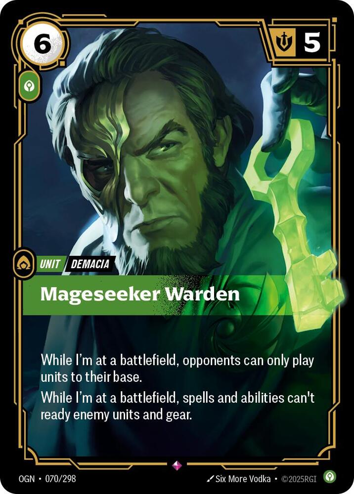 Riftbound: League of Legends Trading Card Game Origins Mageseeker Warden 070/298 Rare