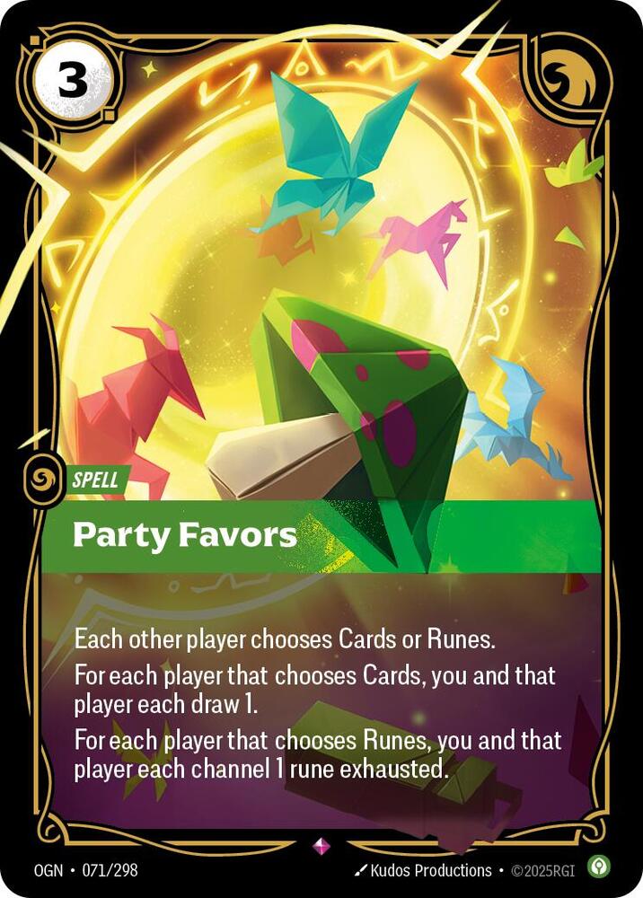 Riftbound: League of Legends Trading Card Game Origins Party Favors #071 Rare Near Mint Foil