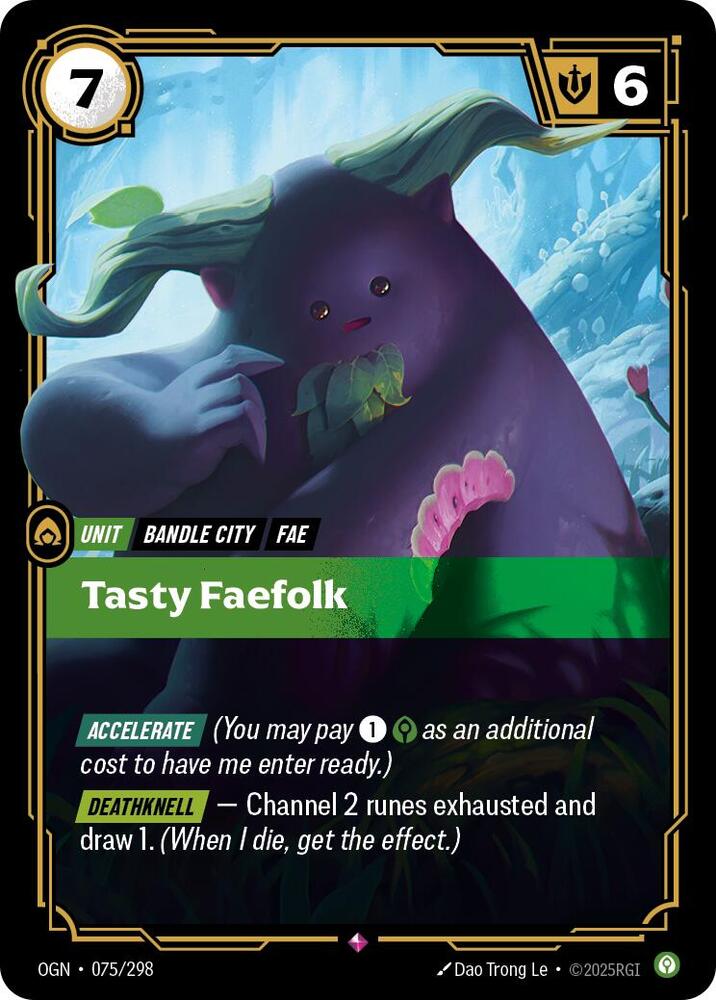 Riftbound: League of Legends Trading Card Game Origins Tasty Faefolk 075/298 Rare