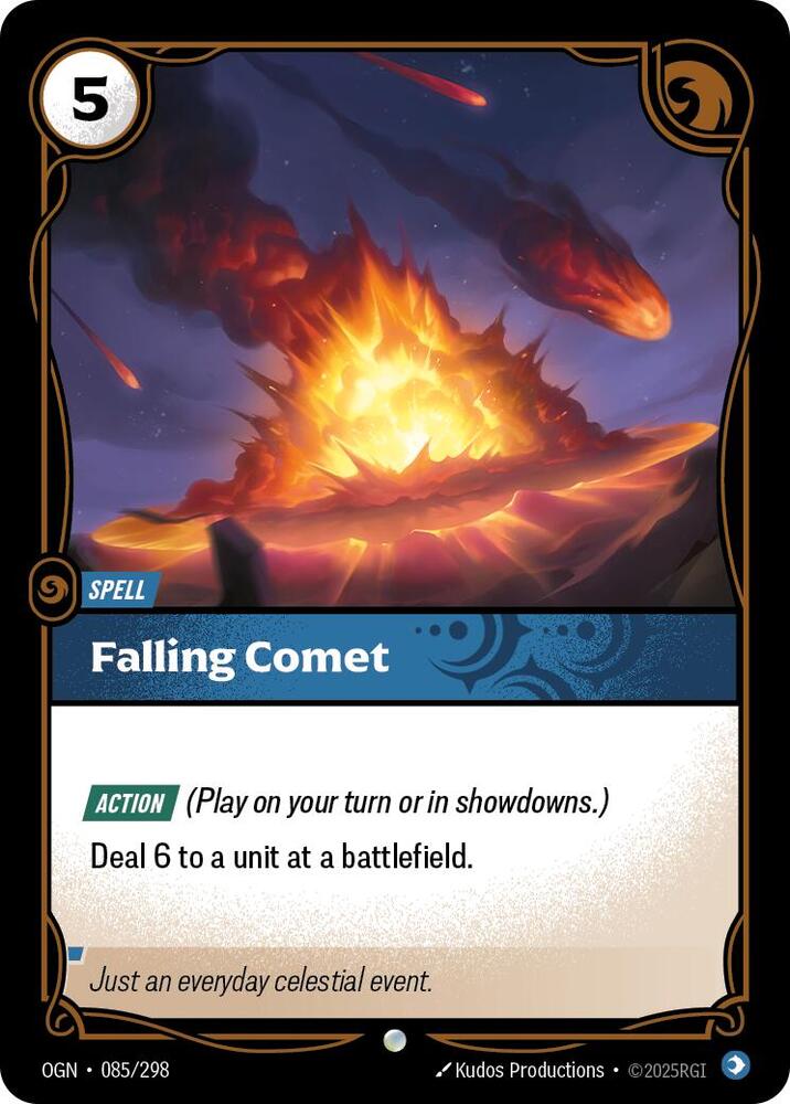 Riftbound League of Legends Trading Card Game Origins Falling Comet 085/298 Common Near Mint