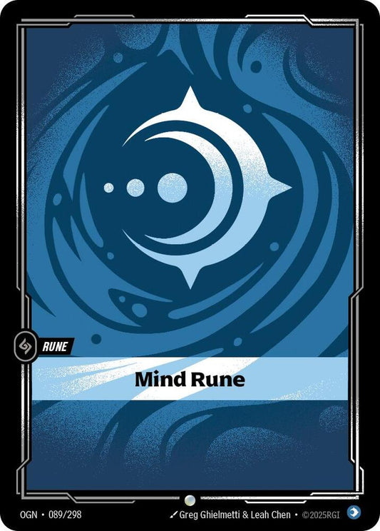 Riftbound: League of Legends Trading Card Game Origins Mind Rune 089/298 Common