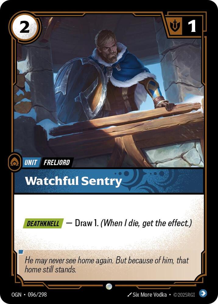 Riftbound: League of Legends Trading Card Game Origins Watchful Sentry 096/298 Common