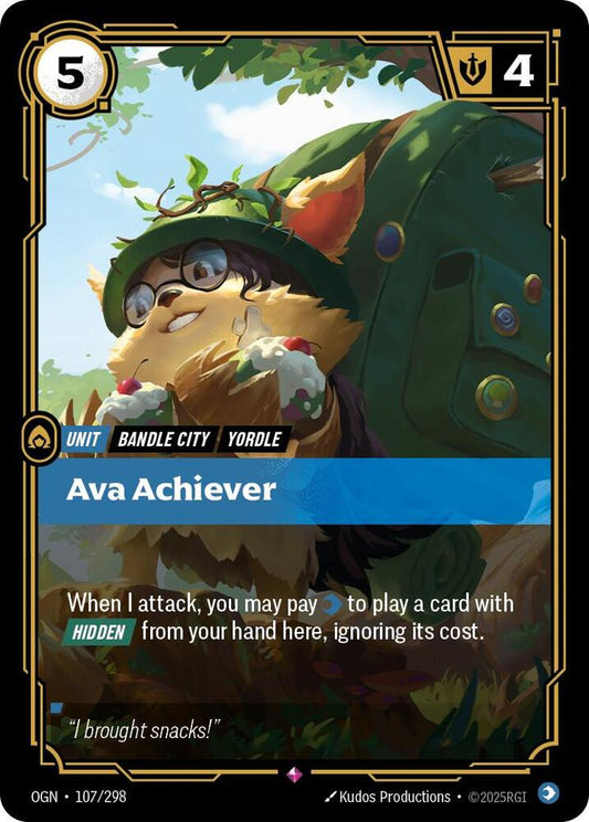 Riftbound: League of Legends Trading Card Game Origins Ava Achiever 107/298 Rare