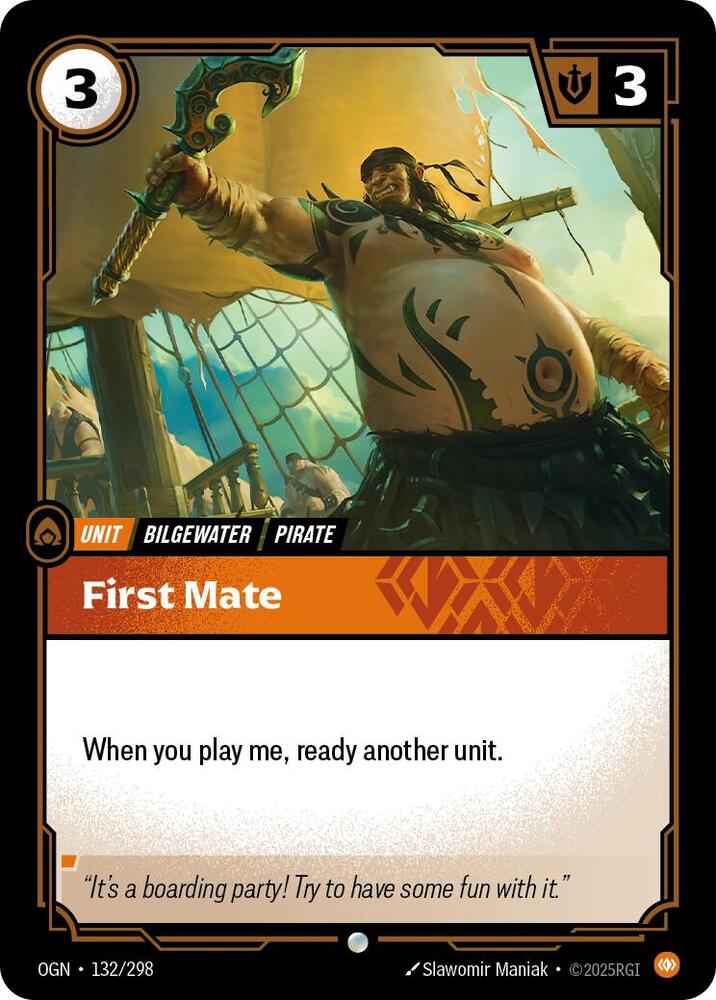 Riftbound: League of Legends Trading Card Game Origins First Mate #132 Common Near Mint