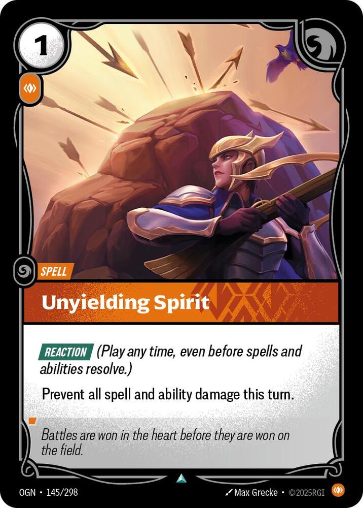 Riftbound: League of Legends Trading Card Game Origins Unyielding Spirit #145 Uncommon Near Mint