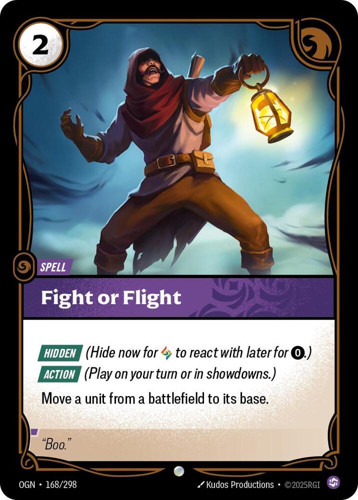 Riftbound: League of Legends Trading Card Game Origins Fight or Flight #168 Common Near Mint