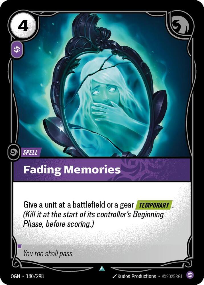 Riftbound: League of Legends Trading Card Game Origins Fading Memories #180 Uncommon Near Mint