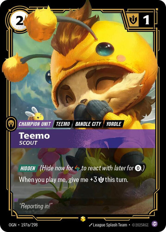 Riftbound: League of Legends Trading Card Game Origins Teemo - Scout (Alternate Art) 197a/298 Alternate Art