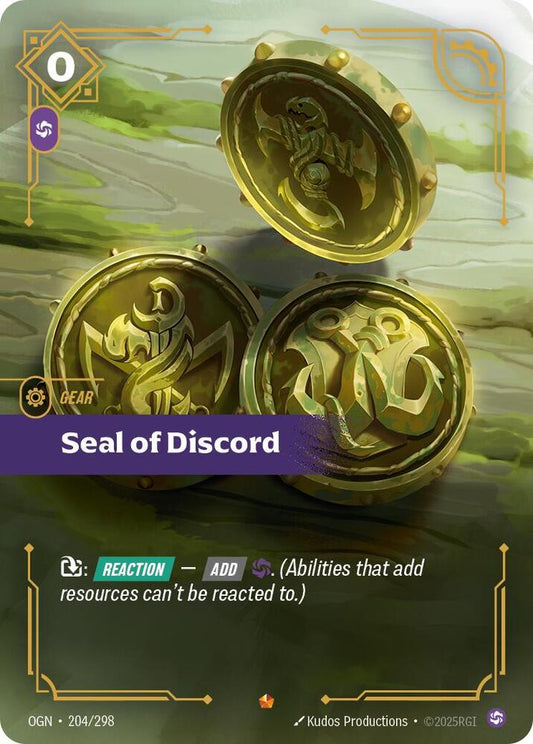 Riftbound: League of Legends Trading Card Game Origins Seal of Discord 204/298 Epic