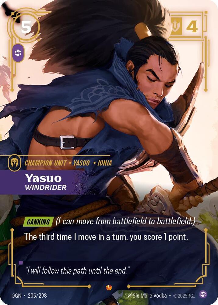 Riftbound: League of Legends Trading Card Game Origins Yasuo - Windrider 205/298 Epic