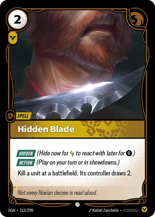 Riftbound: League of Legends Trading Card Game Origins Hidden Blade 213/298 Common