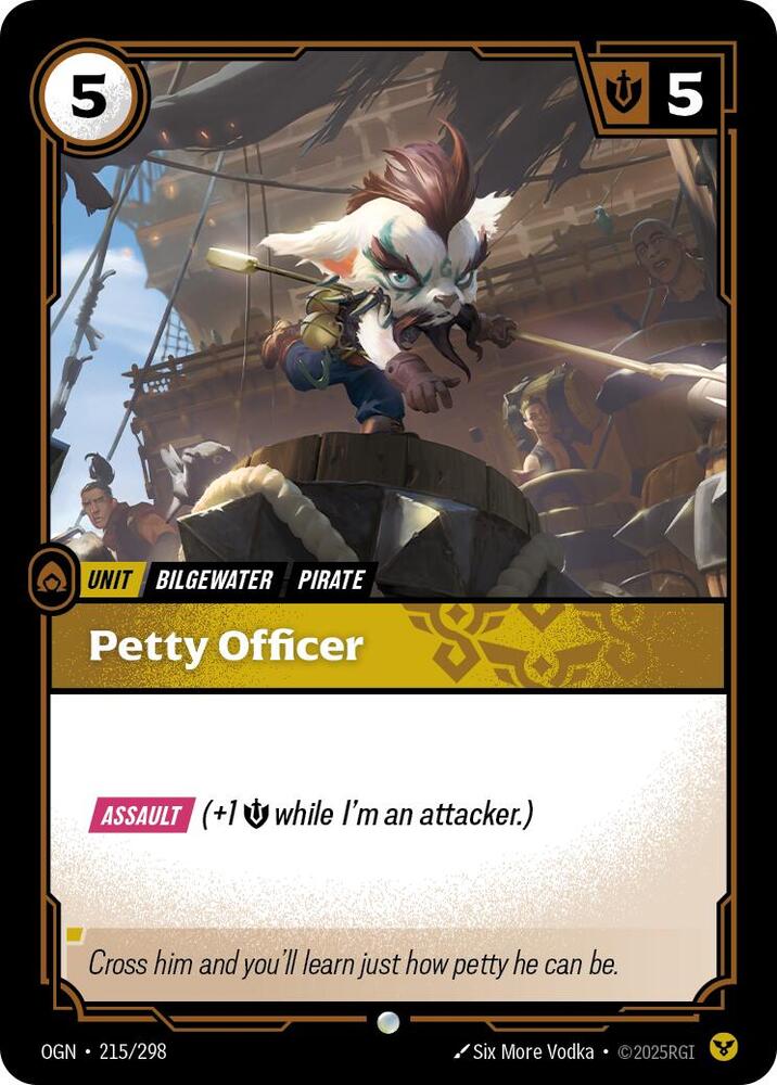 Riftbound: League of Legends Trading Card Game Origins Petty Officer #215 Common Near Mint