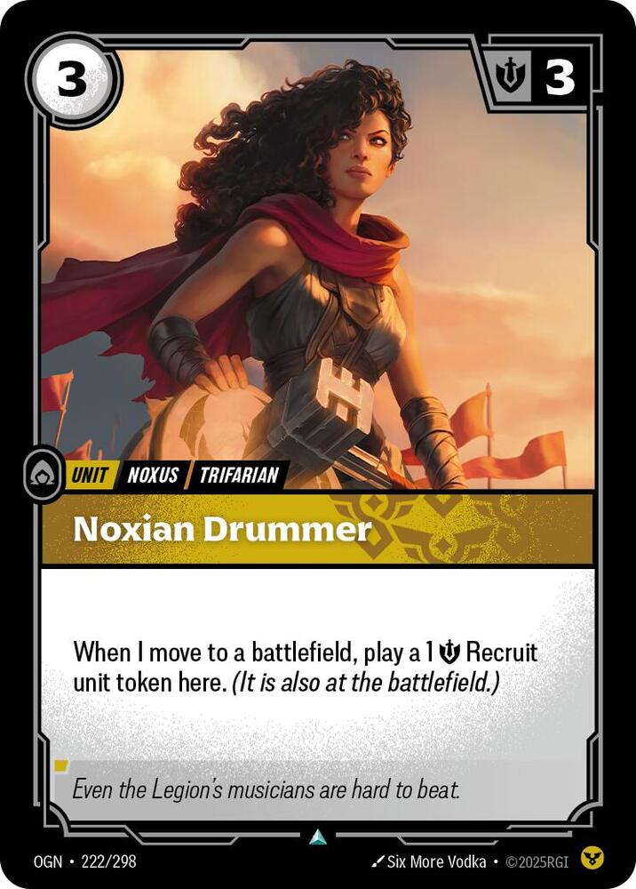 Riftbound: League of Legends Trading Card Game Origins Noxian Drummer #222 Uncommon Near Mint
