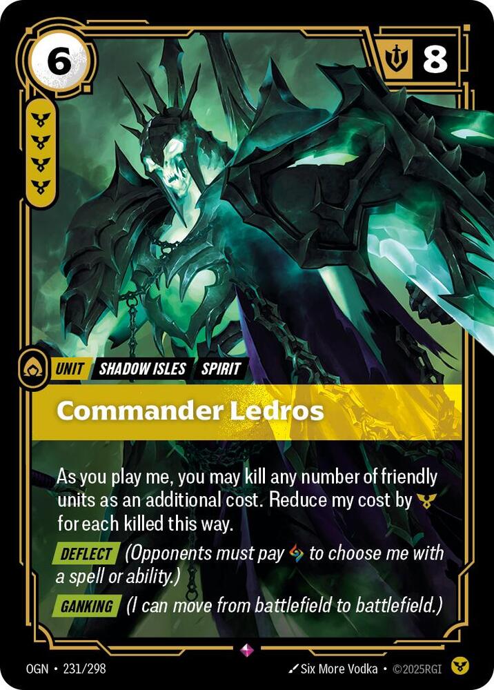 Riftbound: League of Legends Trading Card Game Origins Commander Ledros 231/298 Rare