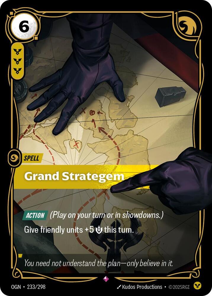 Riftbound: League of Legends Trading Card Game Origins Grand Strategem #233 Rare Near Mint Foil