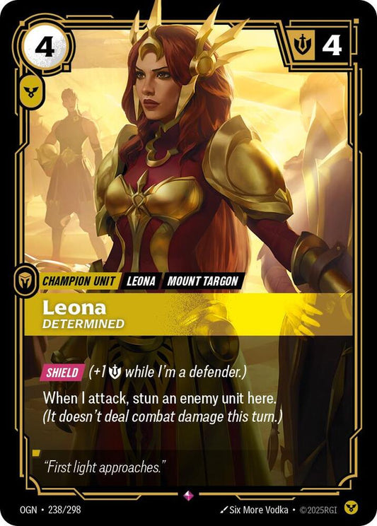 Riftbound: League of Legends Trading Card Game Origins Leona - Determined 238/298 Rare