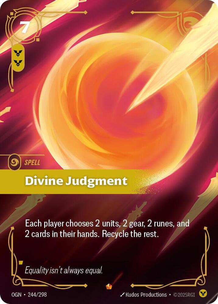 Riftbound: League of Legends Trading Card Game Origins Divine Judgment #244 Epic Near Mint Foil