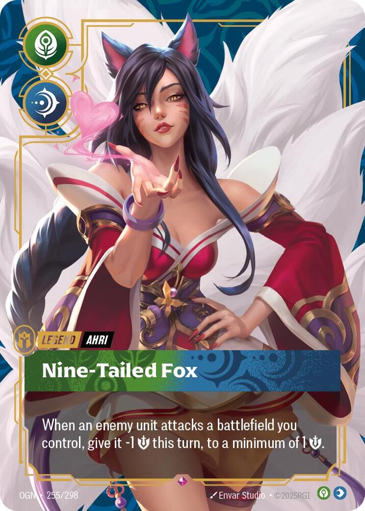 Riftbound: League of Legends Trading Card Game Origins Ahri - Nine-Tailed Fox 255/298 Rare