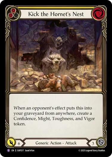 Flesh and Blood TCG Super Slam Kick the Hornet's Nest SUP217 Super Rare