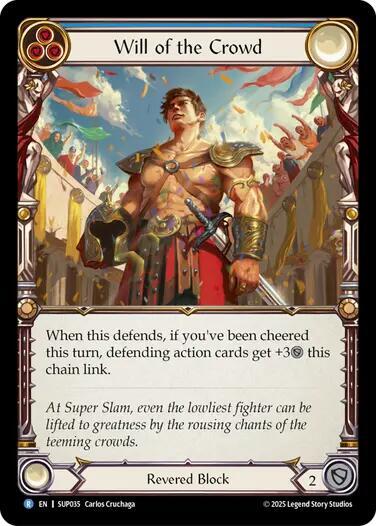 Flesh and Blood TCG Super Slam Will of the Crowd SUP035 Rare