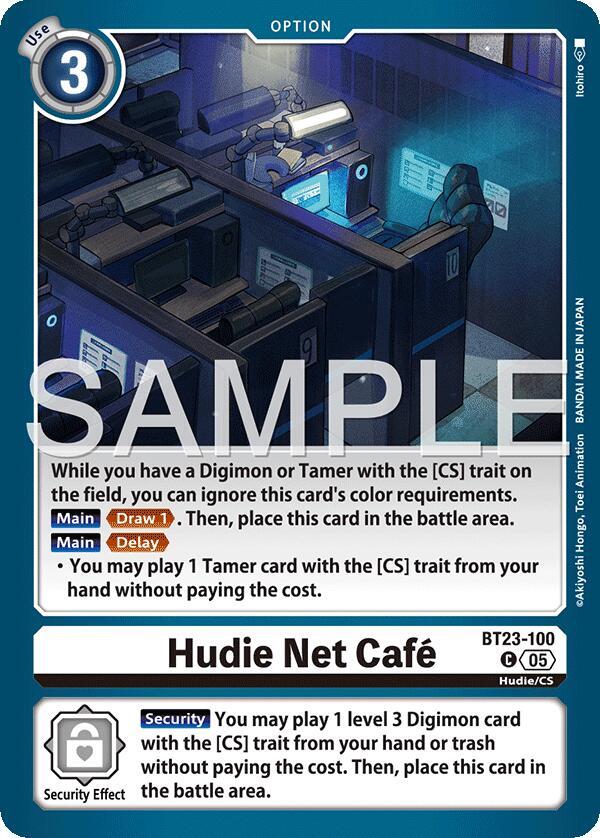 Digimon TCG Hackers' Slumber Hudie Net Cafe BT23-100 C Common