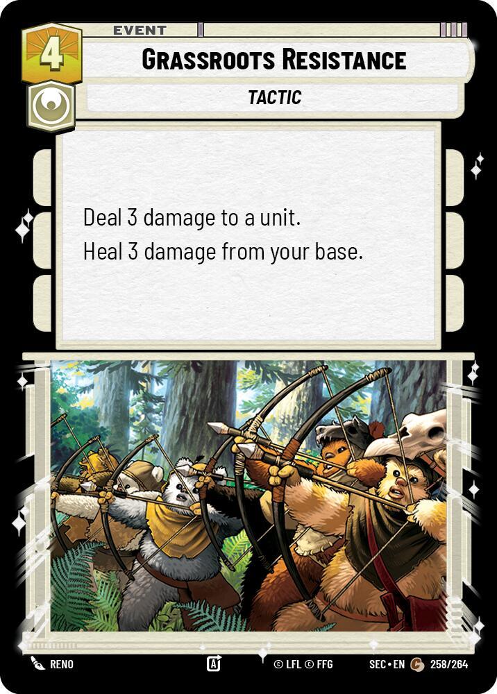 Star Wars Unlimited Secrets of Power Grassroots Resistance 258/264 Common Near Mint