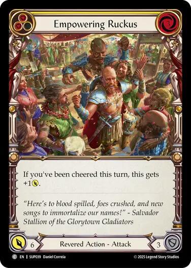 Flesh and Blood TCG Super Slam Empowering Ruckus SUP039 Common