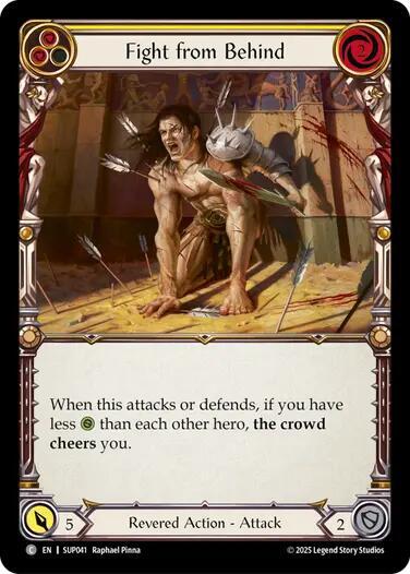 Flesh and Blood TCG Super Slam Fight from Behind (Yellow) SUP041 Common