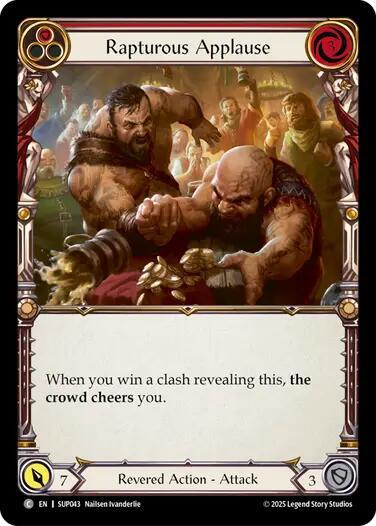 Flesh and Blood TCG Super Slam Rapturous Applause (Red) SUP043 Common
