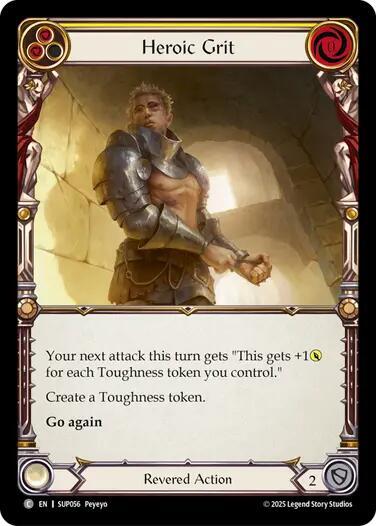 Flesh and Blood TCG Super Slam Heroic Grit SUP056 Common Rainbow Foil