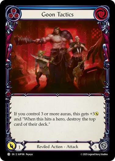 Flesh & Blood TCG Super Slam Goon Tactics SUP106 Common Near Mint Rainbow Foil
