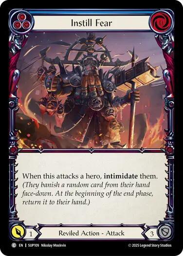 Flesh and Blood TCG Super Slam Instill Fear (Blue) SUP109 Common