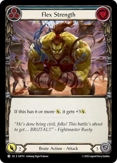 Flesh & Blood TCG Super Slam Flex Strength (Blue) SUP151 Common Near Mint