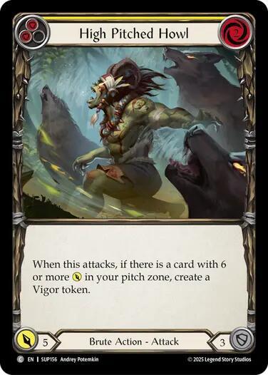 Flesh and Blood TCG Super Slam High Pitched Howl (Yellow) SUP156 Common