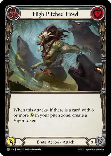 Flesh and Blood TCG Super Slam High Pitched Howl (Blue) SUP157 Common