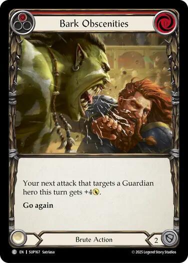 Flesh & Blood TCG Super Slam Bark Obscenities SUP167 Common Near Mint