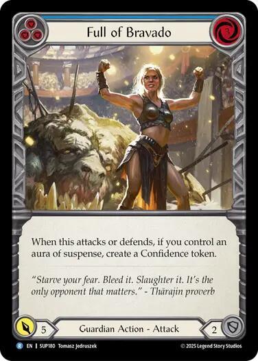 Flesh and Blood TCG Super Slam Full of Bravado (Blue) SUP180 Rare