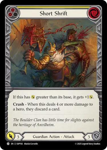 Flesh & Blood TCG Super Slam Short Shrift SUP192 Common Near Mint
