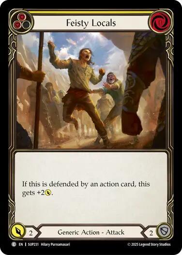 Flesh and Blood TCG Super Slam Feisty Locals (Yellow) SUP231 Common